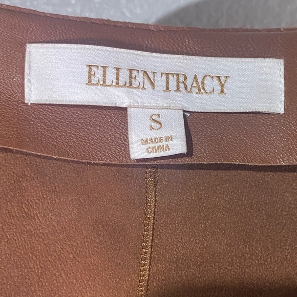 Ellen Tracy 100% Leather Lightweight Snap Button Jacket Small Vintage - Picture 5 of 8